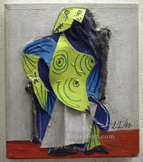 Woman Sitting in an Armchair 3 1940 cubist Pablo Picasso Oil Paintings